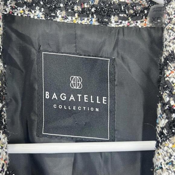 Bagatelle Womens Black Metallic Tweed One-Button Blazer Jacket XL - Picture 3 of 5